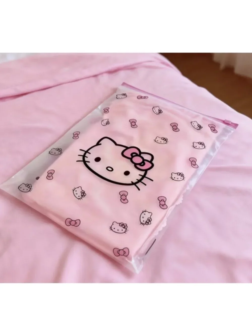 Hello Kitty 5 Pack Clear Clothing Storage Protection Bags Reusable Zip Organizer